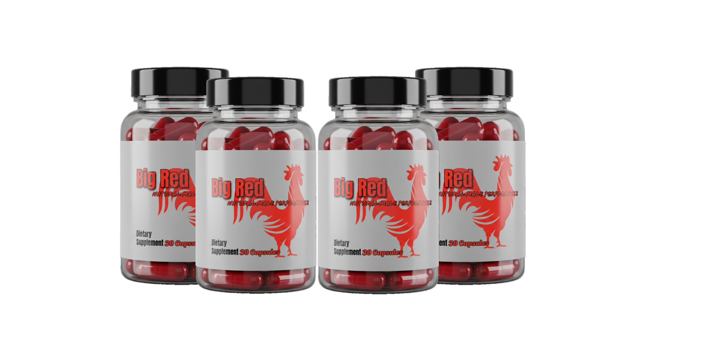 4 Bottles of Big Red Male Performance